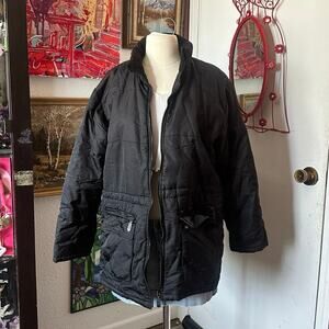 NY&CO black puffer cargo jacket